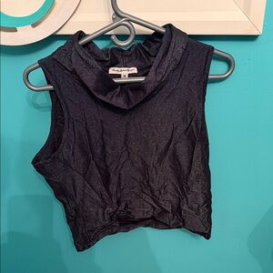 Denim Print Sleeveless Top